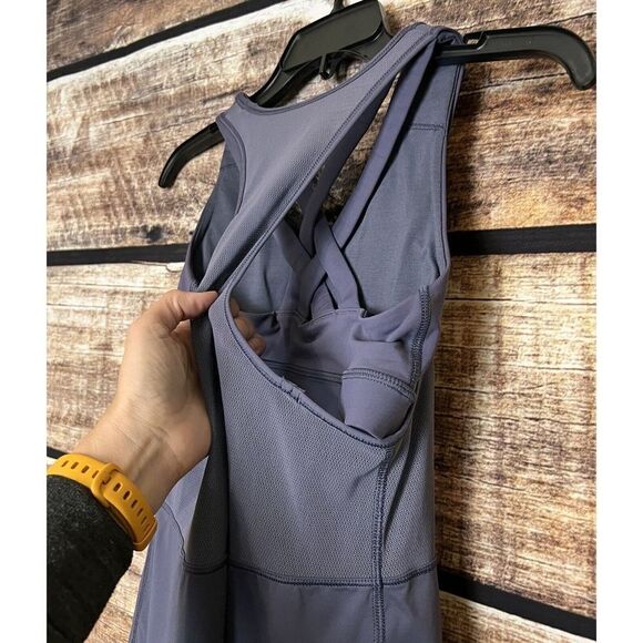 Lululemon Sports Bra Tank Sheer Panel Size 4 Purple - Picture 4 of 8